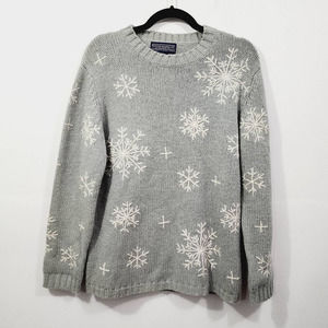 Newton Trading Co. Womens M Heavy 100% Shetland Wood Crewneck Sweater Muted Mint